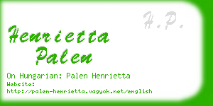 henrietta palen business card